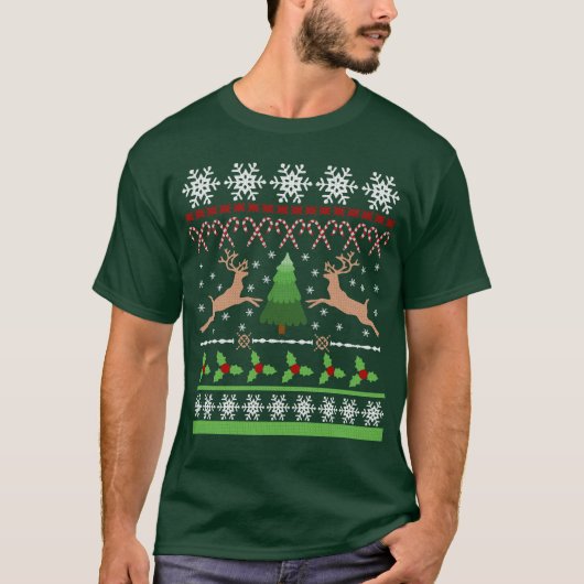 Funny Ugly Christmas Sweater T-Shirt (Vorderseite)