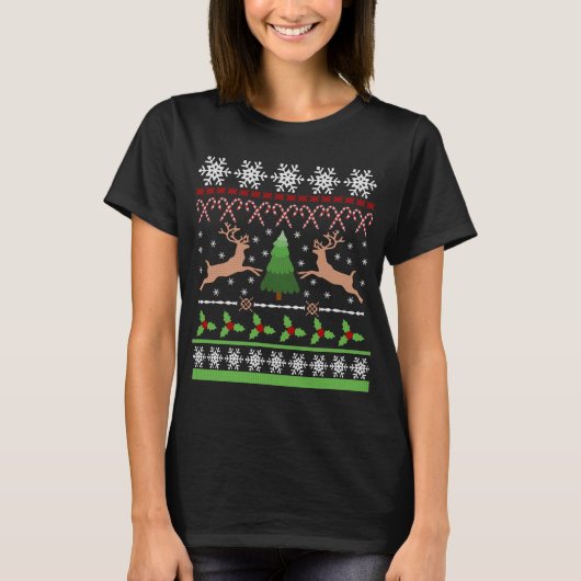 Funny Ugly Christmas Sweater T-Shirt (Vorderseite)
