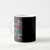 Funny Ugly Christmas Sweater Too Hot Men Teens Xma Kaffeetasse (Vorderseite Links)
