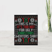 Funny Ugly Christmas Sweater Too Hot Men Teens Xma Karte (Vorderseite)
