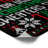 Funny Ugly Christmas Sweater Too Hot Men Teens Xma Poster (Ecke)