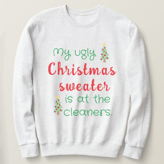 Funny Ugly Christmas Sweater Tree Sweatshirt (Design vorne)