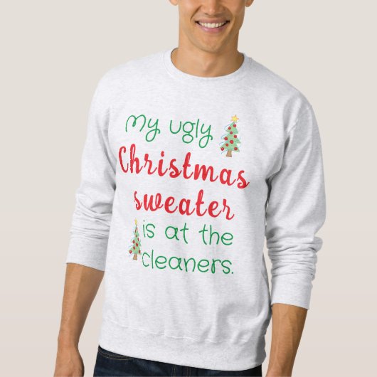 Funny Ugly Christmas Sweater Tree Sweatshirt (Vorderseite)