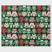 Funny Ugly Christmas Sweaters Geschenkpapier (Flach)