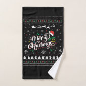 Funny Ugly Frohe Weihnachten Badhandtuch Set (Handtuch)