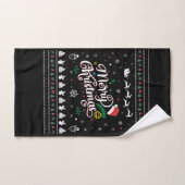 Funny Ugly Frohe Weihnachten Badhandtuch Set (Handtuch)