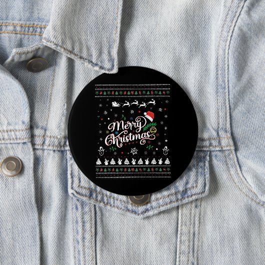 Funny Ugly Frohe Weihnachten Button (Beispiel)