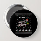 Funny Ugly Frohe Weihnachten Button (Vorne & Hinten)