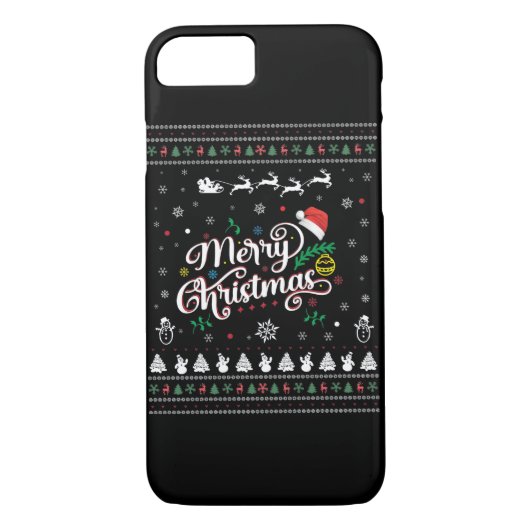 Funny Ugly Frohe Weihnachten Case-Mate iPhone Hülle (Rückseite)