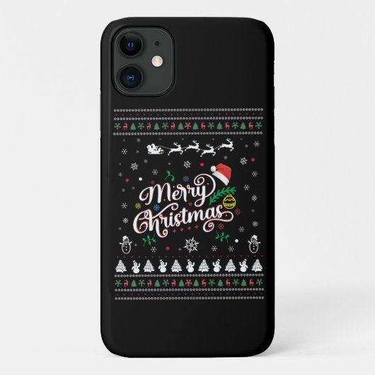 Funny Ugly Frohe Weihnachten Case-Mate iPhone Hülle (Rückseite)
