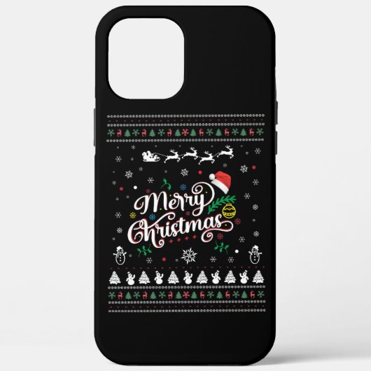 Funny Ugly Frohe Weihnachten Case-Mate iPhone Hülle (Rückseite)