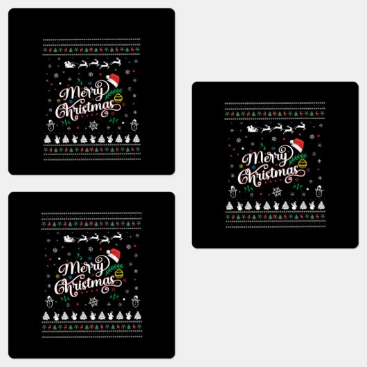 Funny Ugly Frohe Weihnachten Etiketten (Gruppe)