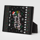 Funny Ugly Frohe Weihnachten Fotoplatte (Seite)