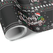 Funny Ugly Frohe Weihnachten Geschenkpapier (Rolleneckpunkt)