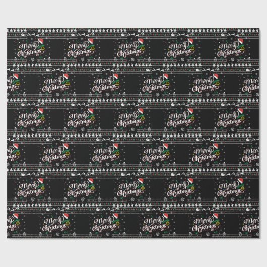 Funny Ugly Frohe Weihnachten Geschenkpapier (Flach)