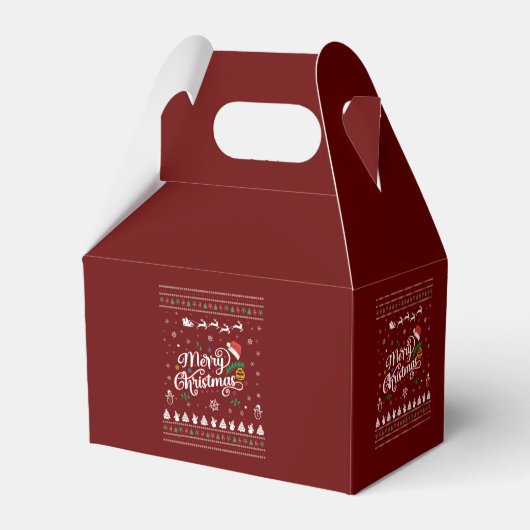 Funny Ugly Frohe Weihnachten Geschenkschachtel (Rückseite)