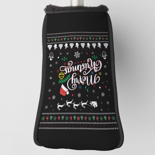 Funny Ugly Frohe Weihnachten Golf Headcover (Rotieren 90)