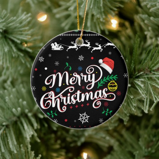 Funny Ugly Frohe Weihnachten Keramik Ornament (Baum)