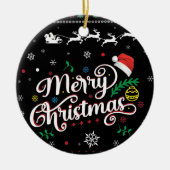 Funny Ugly Frohe Weihnachten Keramik Ornament (Vorne)