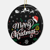 Funny Ugly Frohe Weihnachten Keramik Ornament (Links)