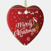 Funny Ugly Frohe Weihnachten Keramik Ornament (Rechts)