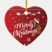 Funny Ugly Frohe Weihnachten Keramik Ornament (Vorne)