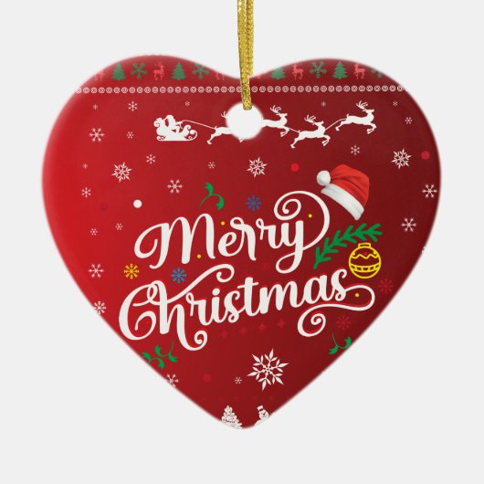 Funny Ugly Frohe Weihnachten Keramik Ornament (Vorne)