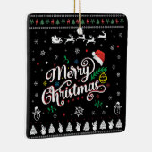 Funny Ugly Frohe Weihnachten Keramikornament (Rechts)