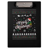 Funny Ugly Frohe Weihnachten Klemmbrett (Vorderseite)