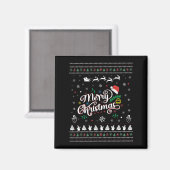 Funny Ugly Frohe Weihnachten Magnet (Vorderseite/Rückseite)
