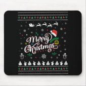 Funny Ugly Frohe Weihnachten Mousepad (Vorne)