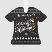 Funny Ugly Frohe Weihnachten Ornament (Rückseite)