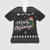 Funny Ugly Frohe Weihnachten Ornament (Vorderseite)