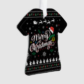 Funny Ugly Frohe Weihnachten Ornament (Vorderseite)