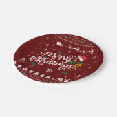 Funny Ugly Frohe Weihnachten Pappteller (Schrägansicht)