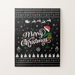 Funny Ugly Frohe Weihnachten Puzzle
