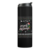 Funny Ugly Frohe Weihnachten Thermosbecher (Nach links gedreht)