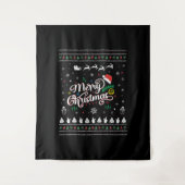 Funny Ugly Frohe Weihnachten Wandteppich (Vorderseite)
