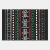 Funny Ugly Frohe Weihnachtsmuster Geschenkpapier Set (Vorderseite)