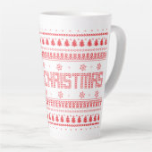 Funny Ugly Frohe Weihnachtsmuster Milchtasse (Rechte Ecke)