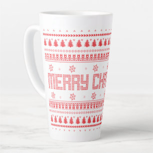 Funny Ugly Frohe Weihnachtsmuster Milchtasse