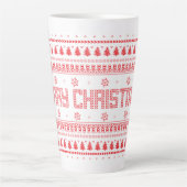 Funny Ugly Frohe Weihnachtsmuster Milchtasse (Vorderseite)