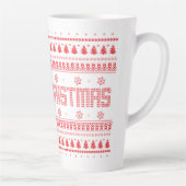 Funny Ugly Frohe Weihnachtsmuster Milchtasse (Rechts)