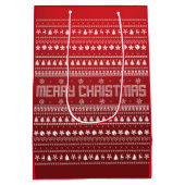 Funny Ugly Frohe Weihnachtsmuster Mittlere Geschenktüte (Rückseite)