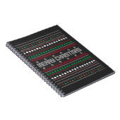 Funny Ugly Frohe Weihnachtsmuster Notizblock (Rechte Seite)