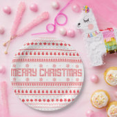 Funny Ugly Frohe Weihnachtsmuster Pappteller (Party)