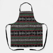 Funny Ugly Frohe Weihnachtsmuster Schürze (Vorderseite)