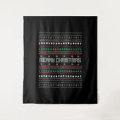 Funny Ugly Frohe Weihnachtsmuster Wandteppich (Vorderseite)