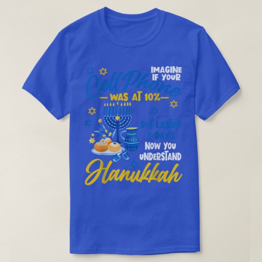 Funny Ugly Hanukkah Chanukah Handy Menorah Han T-Shirt (Design vorne)
