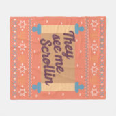 Funny Ugly Hanukkah See Me Scrollin T-Shirt Fleecedecke (Vorderseite (Horizontal))
